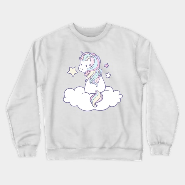 Unicorn on the Cloud Crewneck Sweatshirt by By Leunu